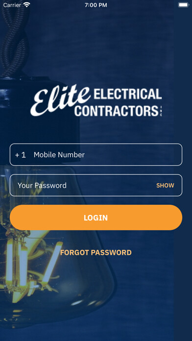 Emulate iPhone app Elite Electrical Contractors using MyAndroid