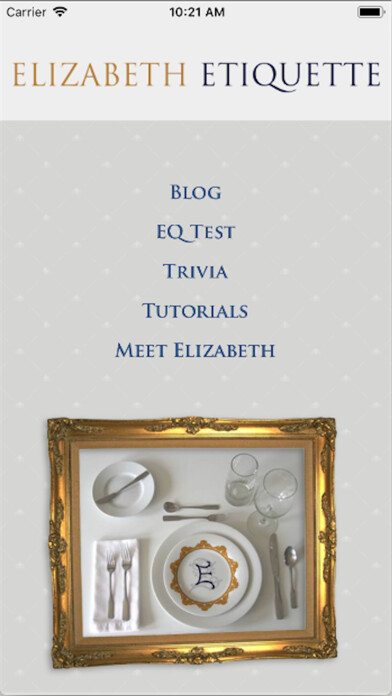 Emulate iPhone app Elizabeth Etiquette using MyAndroid