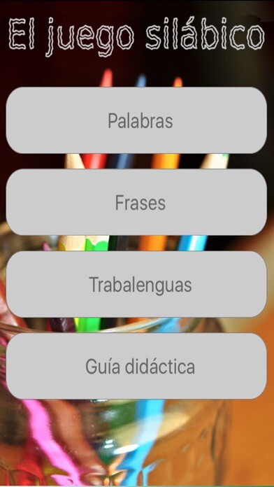 Emulate iPhone app El juego silabico using MyAndroid