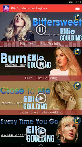 Run android online APK Ellie Goulding - Love Ringtones from MyAndroid or emulate Ellie Goulding - Love Ringtones using MyAndroid