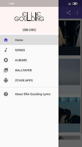 Run android online APK Ellie Goulding Lyrics from MyAndroid or emulate Ellie Goulding Lyrics using MyAndroid