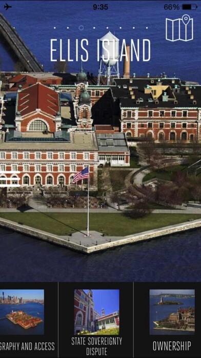 Emulate iPhone app Ellis Island Visitor Guide using MyAndroid