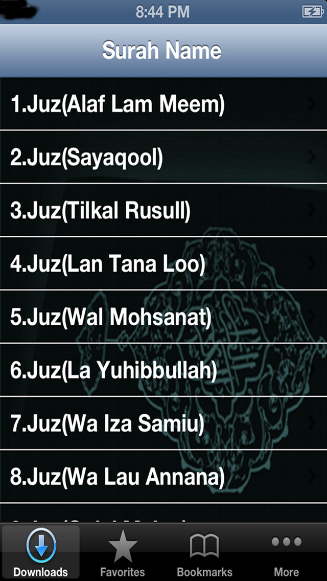 Emulate iPhone app Elmalılı Kuran Meali using MyAndroid