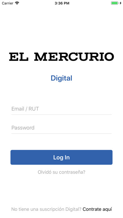 Emulate iPhone app El Mercurio using MyAndroid