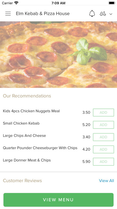 Emulate iPhone app Elm Kebab & Pizza House using MyAndroid Emulate iPhone app Elm Kebab & Pizza House using MyAndroid