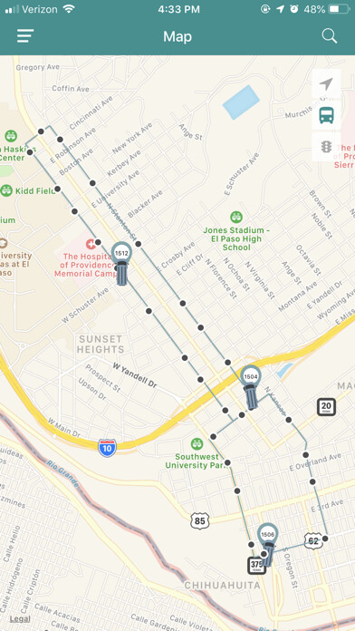 Emulate iPhone app El Paso Streetcar using MyAndroid
