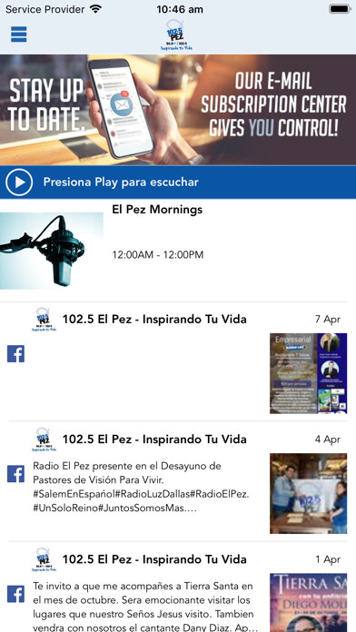 Emulate iPhone app El Pez DFW using MyAndroid