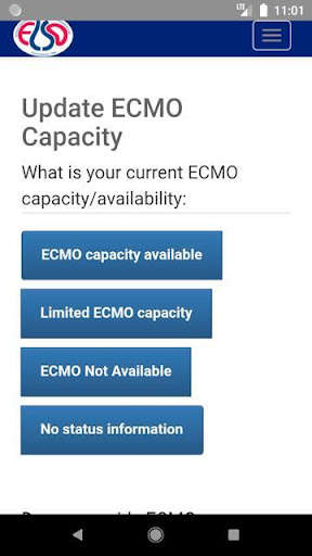 Run android online APK ELSO - Update ECMO Capacity from MyAndroid or emulate ELSO - Update ECMO Capacity using MyAndroid