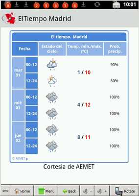 Emulate Android APK El Tiempo Madrid Emulate Android APK El Tiempo Madrid
