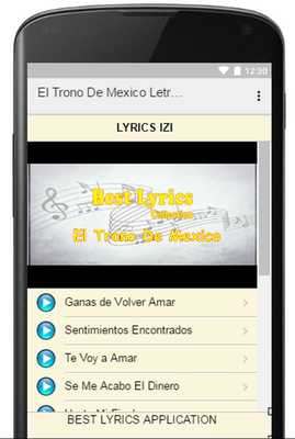 Emulate Android APK El Trono De Mexico Lyrics Emulate Android APK El Trono De Mexico Lyrics