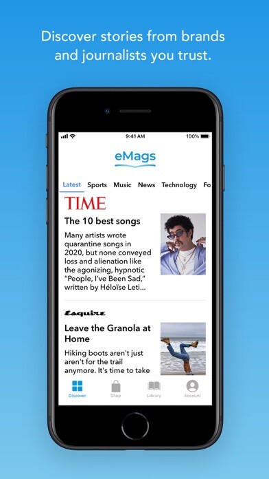 Emulate iPhone app eMags - Listen & Read Stories using MyAndroid