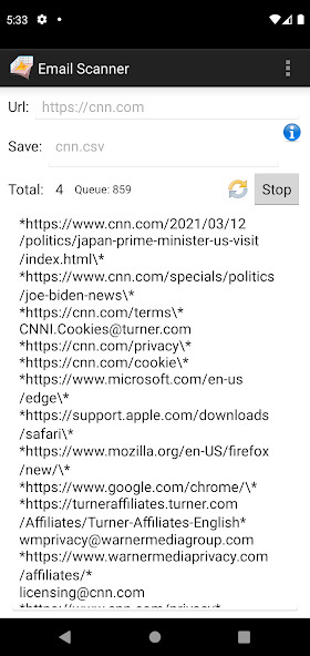 Run android online APK Email Scanner (email hunter) from MyAndroid or emulate Email Scanner (email hunter) using MyAndroid Run android online APK Email Scanner (email hunter) from MyAndroid or emulate Email Scanner (email hunter) using MyAndroid
