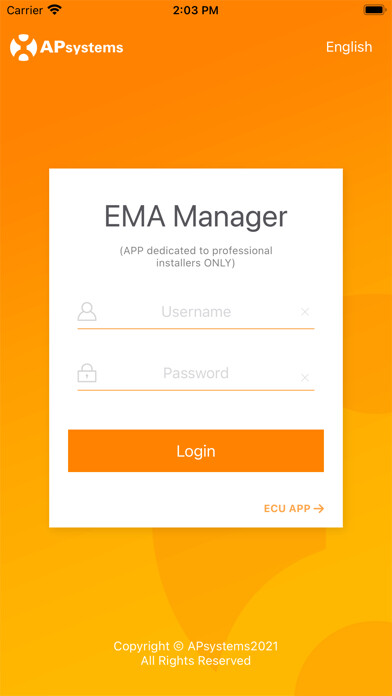 Emulate iPhone app EMA Manager using MyAndroid
