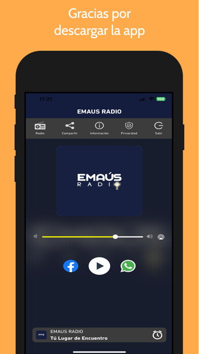 Emulate iPhone app Emaús Radio using MyAndroid Emulate iPhone app Emaús Radio using MyAndroid