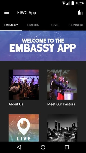 Emulate iPhone app Embassy International using MyAndroid