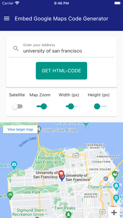 Emulate iPhone app Embed Google Maps Generator using MyAndroid Emulate iPhone app Embed Google Maps Generator using MyAndroid