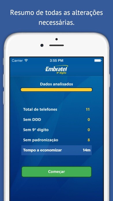 Emulate iPhone app Embratel 9º Dígito using MyAndroid