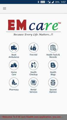 Emulate Android APK EMcare - Healthcare App