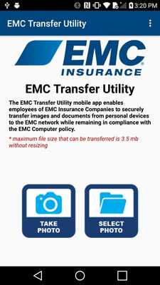 Emulate Android APK EMC Transfer Utility