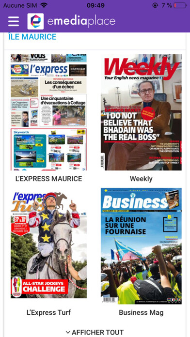 Emulate iPhone app eMediaPlace Daily Magazines using MyAndroid Emulate iPhone app eMediaPlace Daily Magazines using MyAndroid