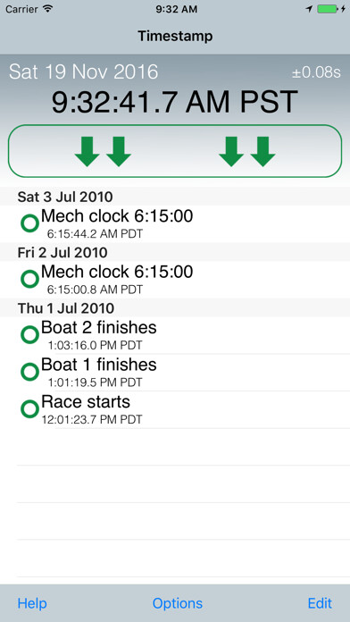 Emulate iPhone app Emerald Timestamp using MyAndroid