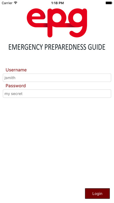 Emulate iPhone app Emergency Preparedness Guide using MyAndroid