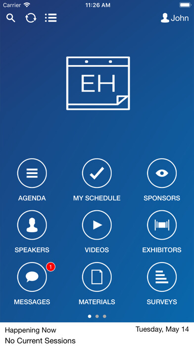 Emulate iPhone app EM Event Hub using MyAndroid
