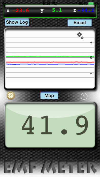 Emulate iPhone app EMF Meter Free Utility for iPod, iPhone using MyAndroid Emulate iPhone app EMF Meter Free Utility for iPod, iPhone using MyAndroid