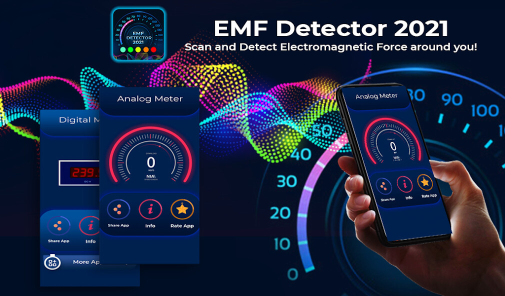 Run android online APK Emf radiation detector 2021 from MyAndroid or emulate Emf radiation detector 2021 using MyAndroid
