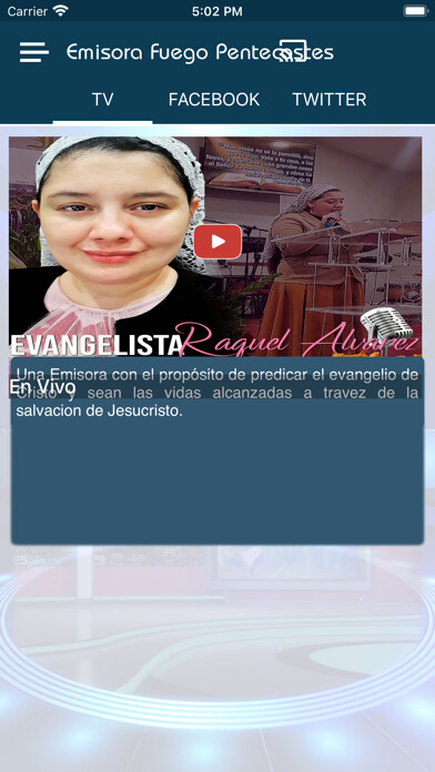 Emulate iPhone app Emisora Fuego Pentecostes TV using MyAndroid