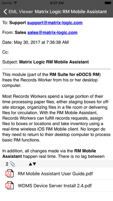 Emulate iPhone app EML Viewer using MyAndroid Emulate iPhone app EML Viewer using MyAndroid