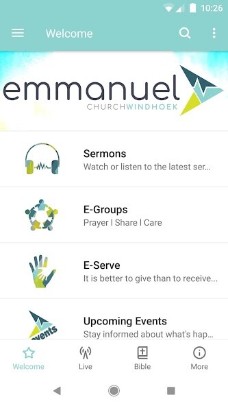 Emulate iPhone app Emmanuel Church Windhoek using MyAndroid Emulate iPhone app Emmanuel Church Windhoek using MyAndroid