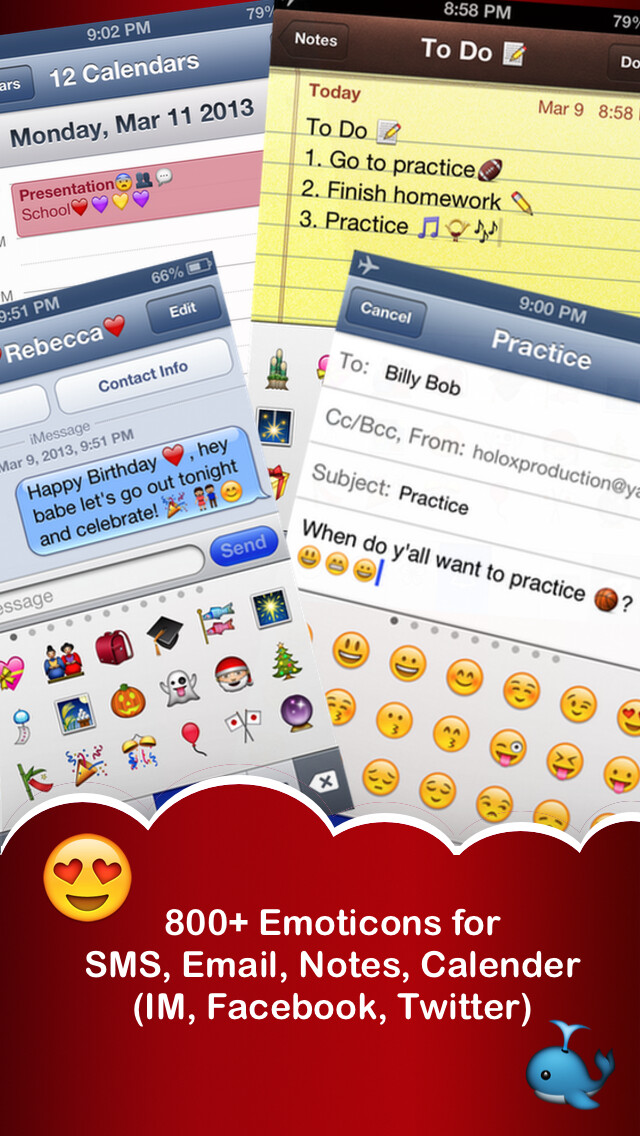 Emulate iPhone app Emoji 2 Color Text Characters Symbols & Rage Comics GIFs Images Animations FREE using MyAndroid