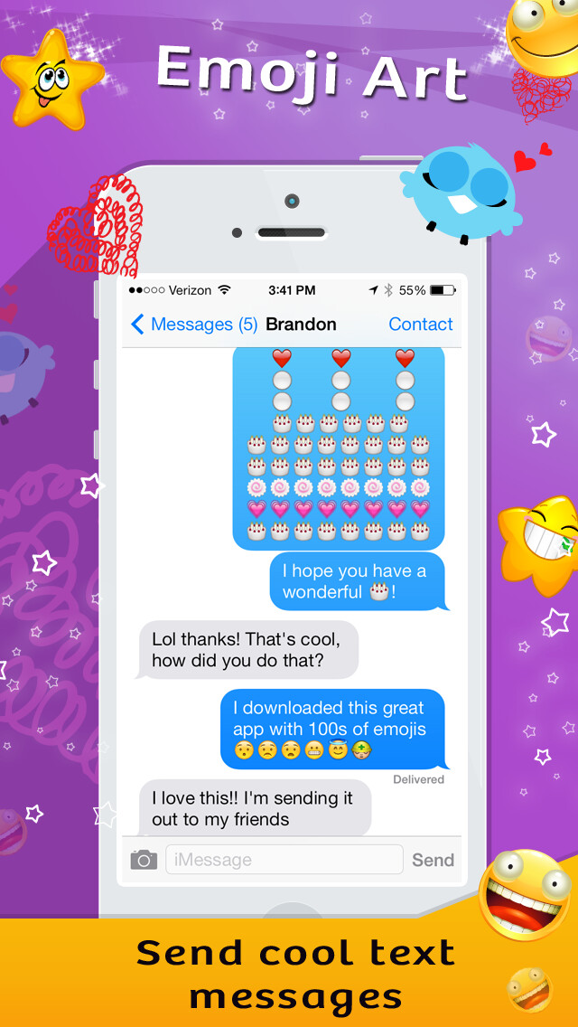 Emulate iPhone app Emoji Art HD using MyAndroid