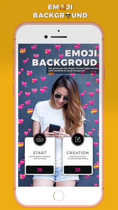 Emulate iPhone app Emoji Background Photo Maker using MyAndroid