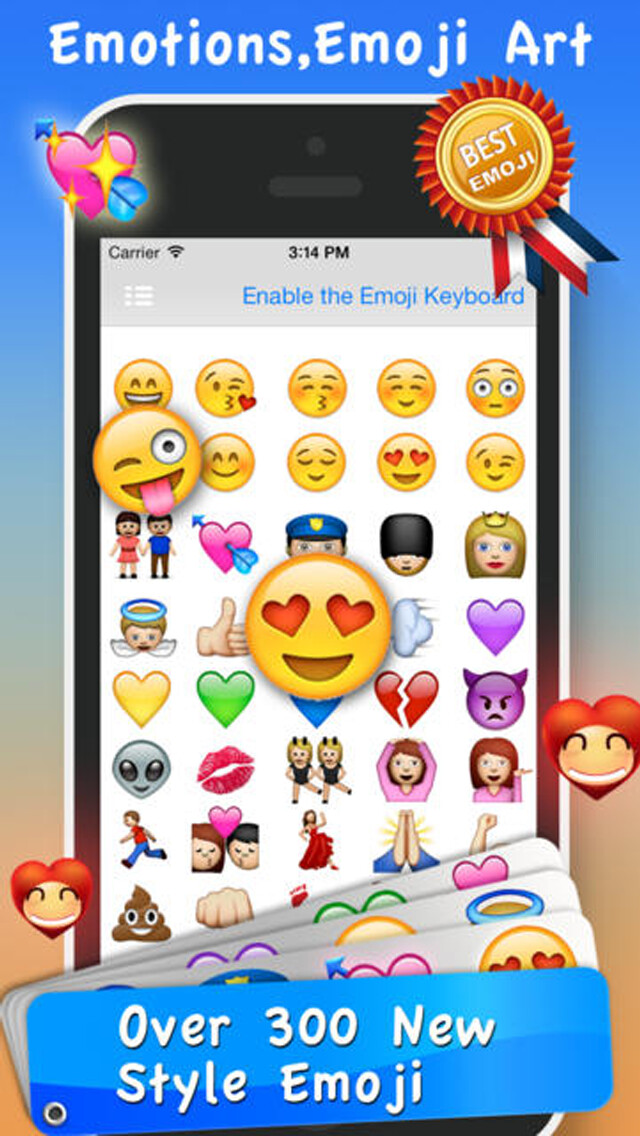 Emulate iPhone app Emoji Emoticons & Animated 3D Smileys PRO - SMS,MMS Faces Stickers for WhatsApp using MyAndroid