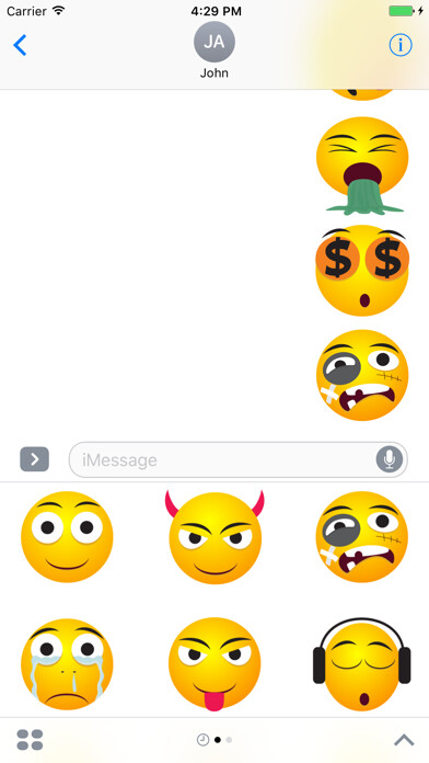Emulate iPhone app Emoji & Emoticons Stickers For iMessage using MyAndroid Emulate iPhone app Emoji & Emoticons Stickers For iMessage using MyAndroid