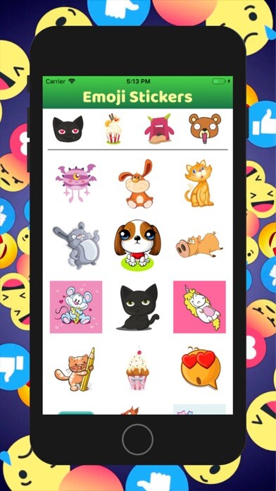 Emulate iPhone app Emoji Face Stickers using MyAndroid