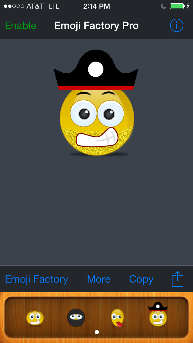Emulate iPhone app Emoji Factory - Emoticon Icon Maker using MyAndroid
