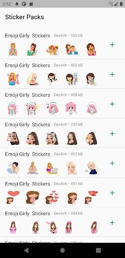 Run android online APK Emoji girly stickers 2022 from MyAndroid or emulate Emoji girly stickers 2022 using MyAndroid