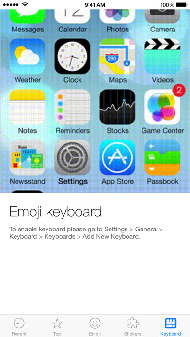 Emulate iPhone app Emoji Keyboard and Stickers for iOS 8 using MyAndroid