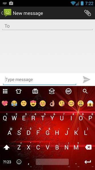 Emulate Android APK Emoji Keyboard - Christmas Red