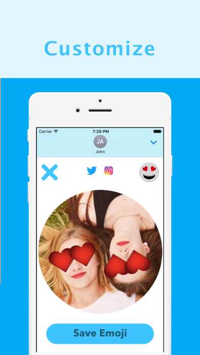 Emulate iPhone app Emoji Kit - Personalized Stickers for iMessage using MyAndroid Emulate iPhone app Emoji Kit - Personalized Stickers for iMessage using MyAndroid