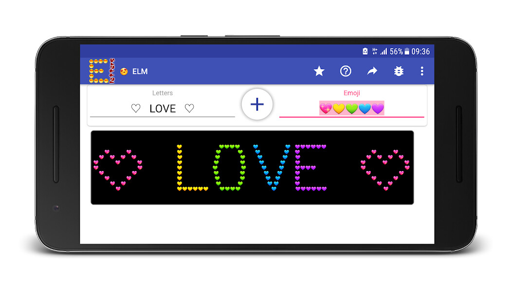 Emulate Android APK Emoji Letter Maker