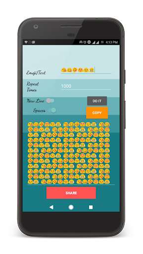 Run android online APK Emoji letter Repeater from MyAndroid or emulate Emoji letter Repeater using MyAndroid Run android online APK Emoji letter Repeater from MyAndroid or emulate Emoji letter Repeater using MyAndroid