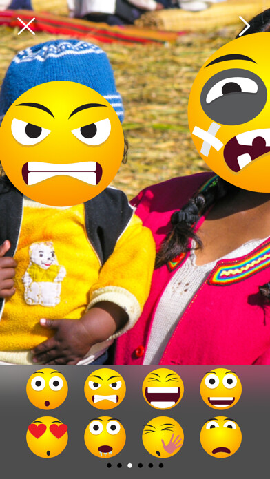 Emulate iPhone app Emoji Me - FREE Funny Smiley Emoticon Stickers Photo Editor using MyAndroid
