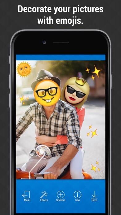 Emulate iPhone app Emoji Picture Editor - Add Emojis to your Photos using MyAndroid Emulate iPhone app Emoji Picture Editor - Add Emojis to your Photos using MyAndroid