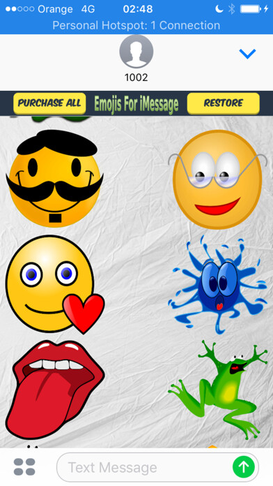 Emulate iPhone app Emojis For iMessage using MyAndroid
