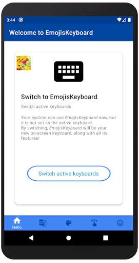 Run android online APK Emojis Keyboard from MyAndroid or emulate Emojis Keyboard using MyAndroid