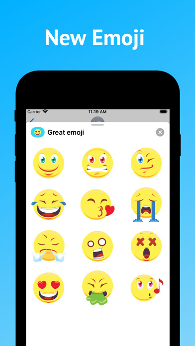 Emulate iPhone app Emoji stickers for iMessage HD using MyAndroid